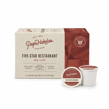 PapaNicholas 12 Count, 5 Star Restaurant Blend Single Serve Cups