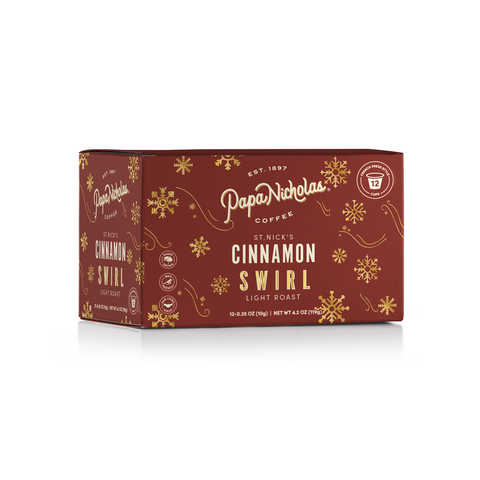 12 Count, St. Nick's Cinnamon Swirl Single Serve Cups